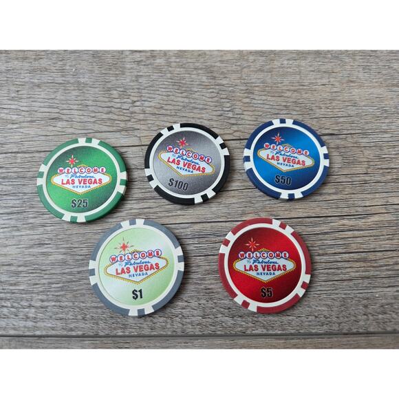 🎲 Fabulous Las Vegas Nevada 100-Count Poker Chip Set (Missing 4 Chips) 🎲 - Picture 6 of 7